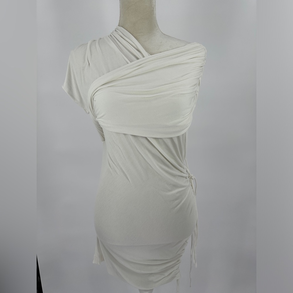 LaQuan Smith | Women’s S White Ruched Mini Dress